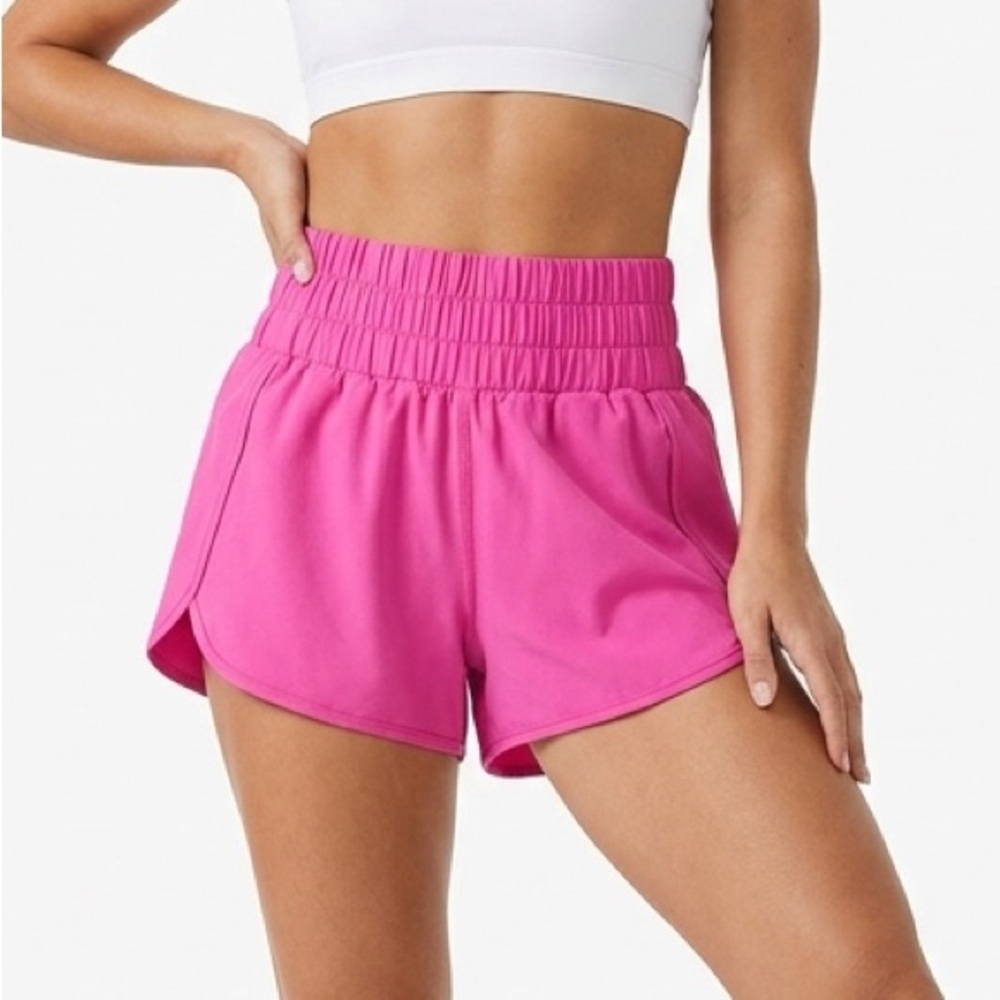Pink Lily Lounge Shorts Women’s Size Small Hot Pink Elastic Waist Flowy